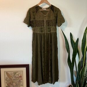 Vintage HCC Hippie Dress | S